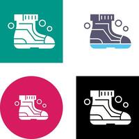 Ski Boots Icon Design vector