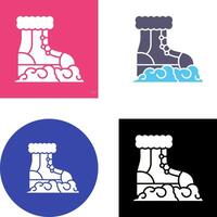 Snow Boots Icon Design vector