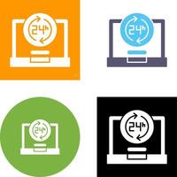 24 Hours Icon Design vector