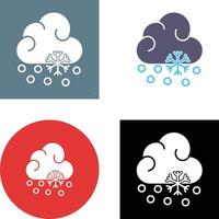 Snow Fall Icon Design vector