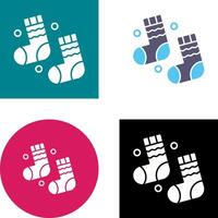 Winter Socks Icon Design vector