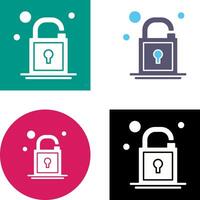 Open Lock Icon Design vector