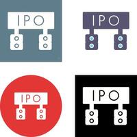 Ipo Icon Design vector
