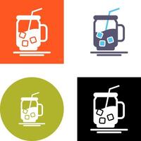 Iced Tea Icon Design vector