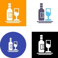 White Wine Icon Design vector