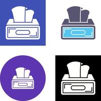 Tissue Box Icon Design vector