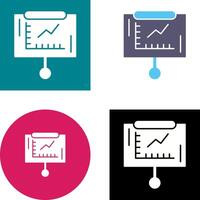 Line Graph Icon Design vector