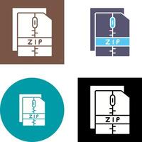 Zip File Icon Design vector