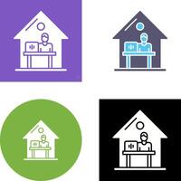 Work At Home Icon Design vector