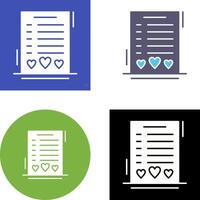 Wishlist Icon Design vector