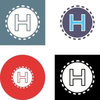 Helipad Icon Design vector