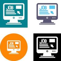 Online Job Icon Design vector