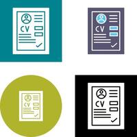 CV Icon Design vector