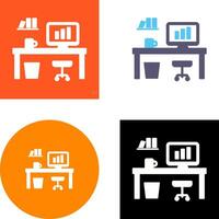 Office Desk Icon Design vector