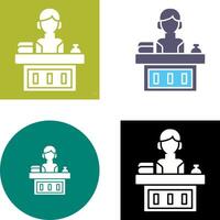 Office Reception Icon Design vector