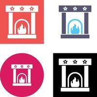 Fireplace Icon Design vector