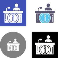 Information Desk Icon Design vector