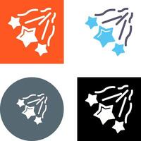 Falling Stars Icon Design vector