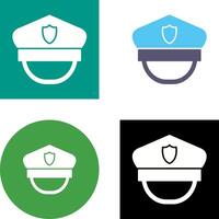 policía sombrero icono diseño vector