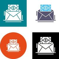 Mail Coin Icon Design vector