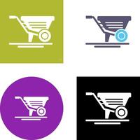 Wheelbarrow Icon Design vector