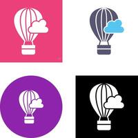 Hot Air Baloon Icon Design vector