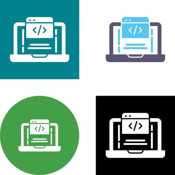 diseño de icono de codificación vector
