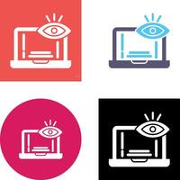 Monitoring Icon Design vector