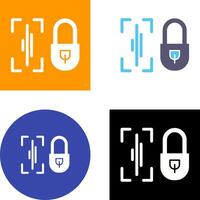 Voice Lock Icon Design vector