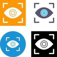 Eye Scan Icon Design vector