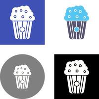 Pop corn Icon Design vector