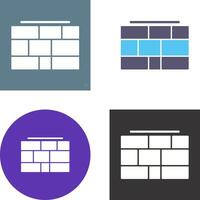 Brick wall Icon Design vector