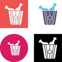 Fried Chicken Icon Design vector