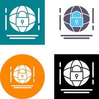 Internet seguridad icono diseño vector