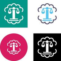 Justice Scale Icon Design vector