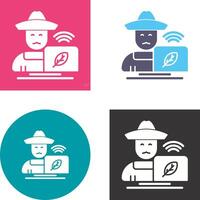 Farmer Icon Design vector