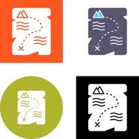Treasure Map Icon Design vector
