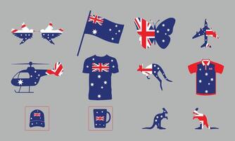 Australian Flag Collection. vector