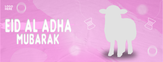 eid al adha mubarak copertina modello psd