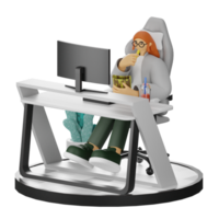 3d des illustrations de prise une du repos avec savoureux traite png