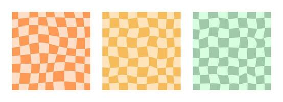 wavy groovy checker background vector