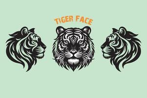 es un elegante Tigre cara ilustración gratis descargar vector