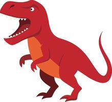 illustration tyrannosaurus rex dinosaur flat design vector