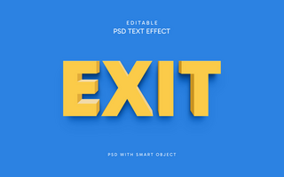 Exit Text Effect psd