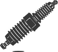 silhouette spark plug black color only vector