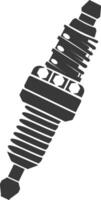 silhouette spark plug black color only vector