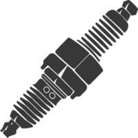 silhouette spark plug black color only vector