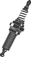 silhouette spark plug black color only vector