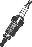 silhouette spark plug black color only vector