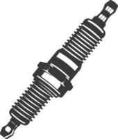 silhouette spark plug black color only vector